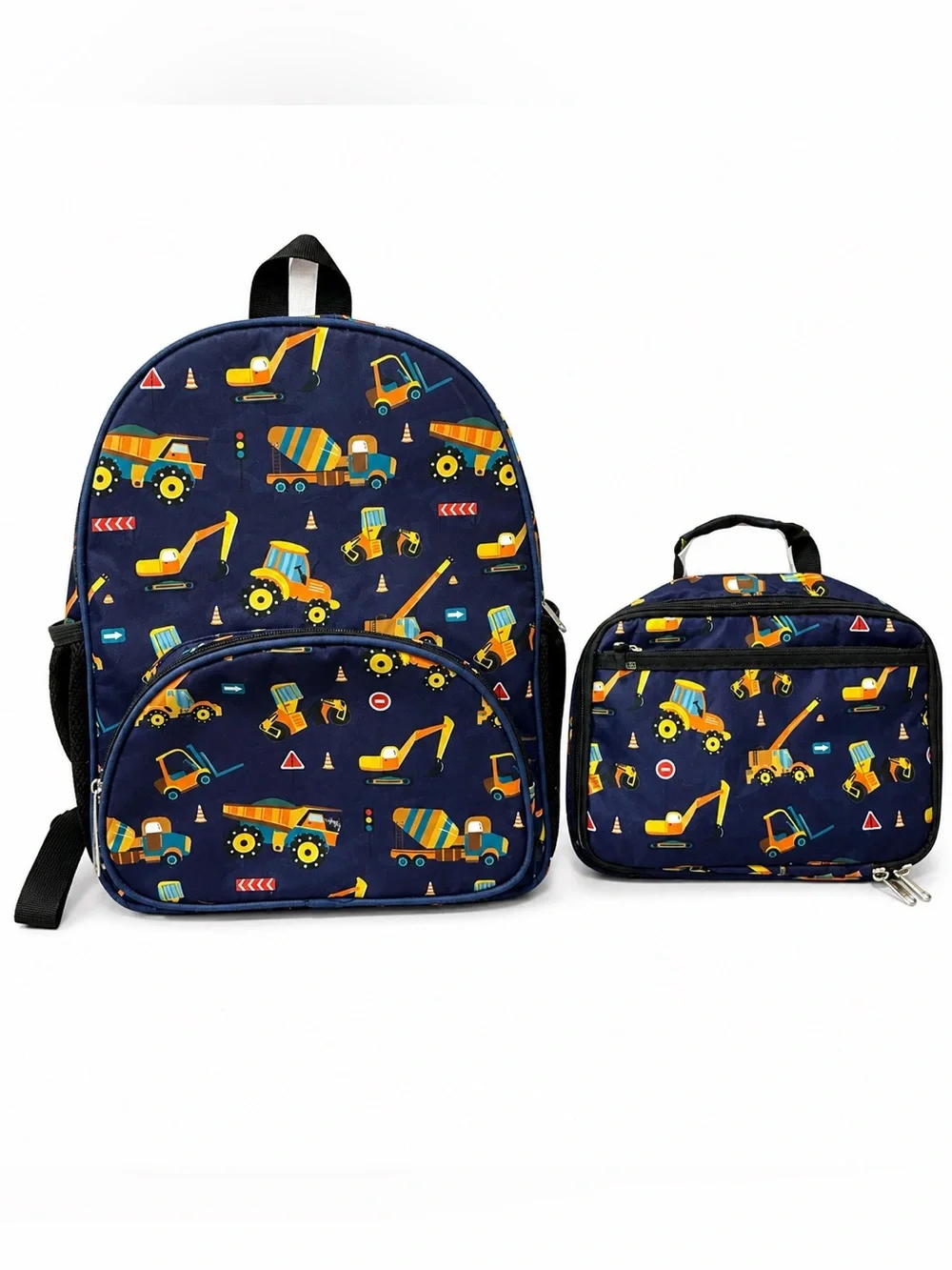 Kids Construction Backpack & Lunch Box Set Excavator Dump Truck School